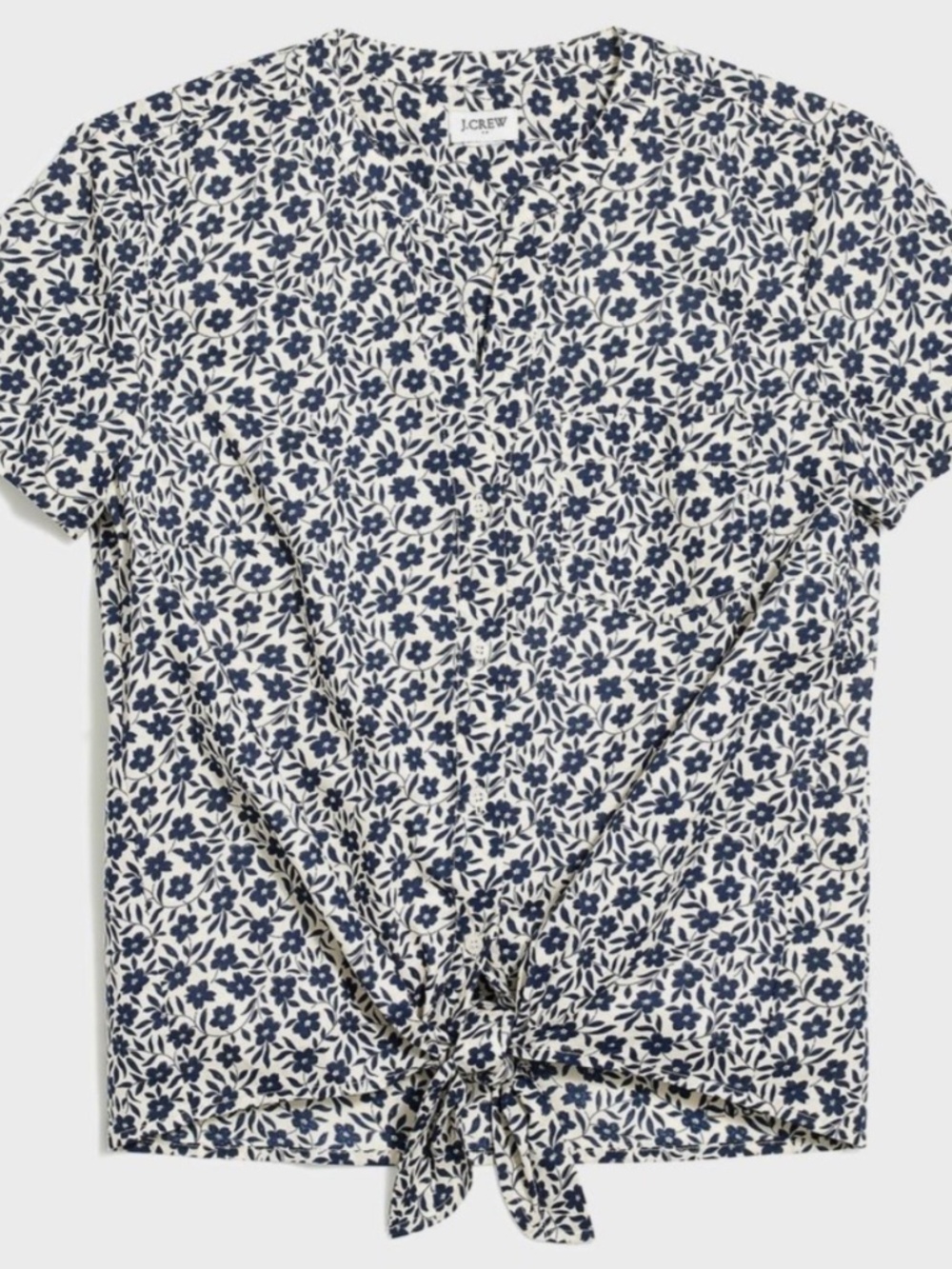 J. Crew navy and white floral top (size XS)